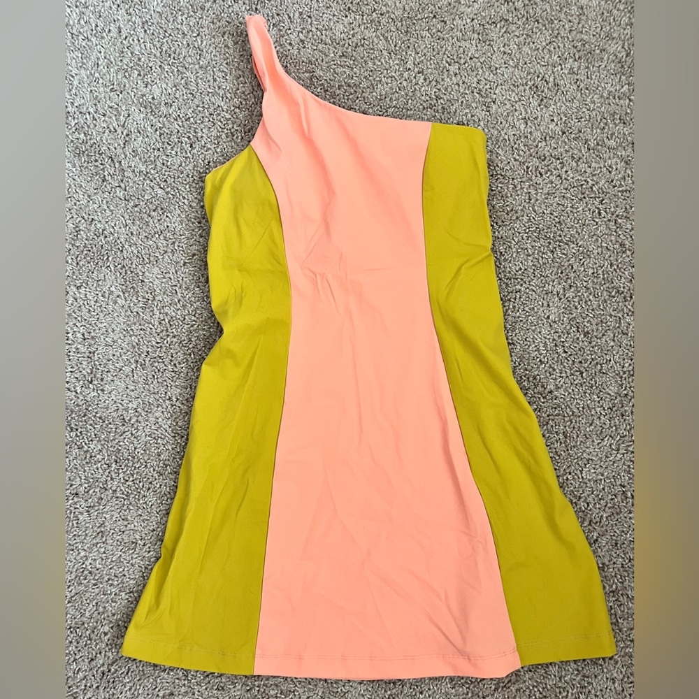 Outdoor Voices one shoulder dress